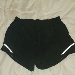 Varsity Black Athletic Shorts with White Trim